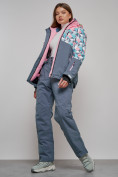 Оптом Горнолыжный костюм женский зимний розового цвета 02337R в Новокузнецке, фото 24