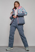 Оптом Горнолыжный костюм женский зимний розового цвета 02337R, фото 25