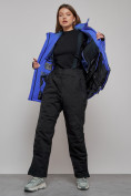 Оптом Горнолыжный костюм женский большого размера зимний синего цвета 02366S в Перми, фото 16
