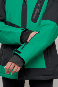 Оптом Горнолыжный костюм женский большого размера зимний зеленого цвета 02366Z в Сочи, фото 9