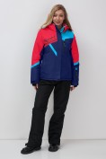 Оптом Горнолыжный костюм женский зимний красного цвета 02392Kr