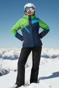 Оптом Горнолыжный костюм женский зимний зеленого цвета 02392Z