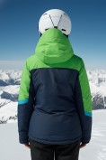 Оптом Горнолыжный костюм женский зимний зеленого цвета 02392Z, фото 5