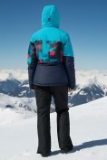 Оптом Горнолыжный костюм женский зимний бирюзового цвета 02395Br, фото 4
