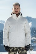 Оптом Горнолыжный костюм мужской зимний белого цвета 02412Bl, фото 3