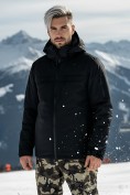 Оптом Горнолыжный костюм мужской зимний черного цвета 02412Ch, фото 3