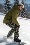 Оптом Горнолыжный костюм мужской зимний цвета хаки 02412Kh, фото 2