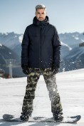 Оптом Горнолыжный костюм мужской зимний темно-синего цвета 02412TS, фото 3