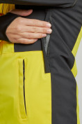 Оптом Горнолыжный костюм женский зимний желтого цвета 03105J в Санкт-Петербурге, фото 10