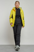 Оптом Горнолыжный костюм женский зимний желтого цвета 03105J, фото 13