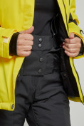 Оптом Горнолыжный костюм женский зимний желтого цвета 03105J в Санкт-Петербурге, фото 9