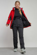 Оптом Горнолыжный костюм женский зимний красного цвета 03105Kr в Уфе, фото 12