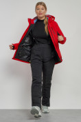 Оптом Горнолыжный костюм женский зимний красного цвета 03105Kr, фото 13