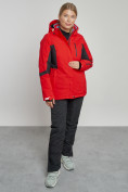 Оптом Горнолыжный костюм женский зимний красного цвета 03105Kr, фото 6