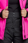Оптом Горнолыжный костюм женский зимний розового цвета 03105R в Омске, фото 11