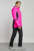 Оптом Горнолыжный костюм женский зимний розового цвета 03105R в Уфе, фото 3