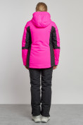 Оптом Горнолыжный костюм женский зимний розового цвета 03105R, фото 4