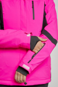 Оптом Горнолыжный костюм женский зимний розового цвета 03105R в Омске, фото 6