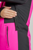 Оптом Горнолыжный костюм женский зимний розового цвета 03105R в Самаре, фото 7