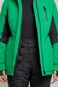 Оптом Горнолыжный костюм женский зимний зеленого цвета 03105Z в  Красноярске, фото 11