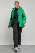 Оптом Горнолыжный костюм женский зимний зеленого цвета 03105Z, фото 13