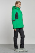 Оптом Горнолыжный костюм женский зимний зеленого цвета 03105Z, фото 3