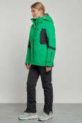 Оптом Горнолыжный костюм женский зимний зеленого цвета 03105Z в Сочи, фото 4