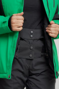 Оптом Горнолыжный костюм женский зимний зеленого цвета 03105Z в Уфе, фото 8