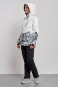 Оптом Горнолыжный костюм женский зимний белого цвета 031Bl, фото 6