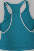 Оптом Футболка спортивная женская УЦЕНКА голубого цвета 0325Gl в Екатеринбурге, фото 3