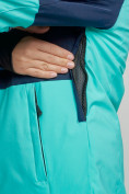 Оптом Горнолыжный костюм женский зимний бирюзового цвета 03307Br в Сочи, фото 13