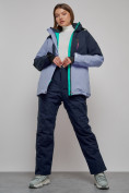 Оптом Горнолыжный костюм женский зимний фиолетового цвета 03307F в  Красноярске, фото 19