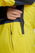 Оптом Горнолыжный костюм женский зимний желтого цвета 03307J в  Красноярске, фото 7