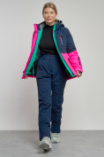 Оптом Горнолыжный костюм женский зимний розового цвета 03307R в Сочи, фото 12