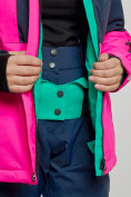 Оптом Горнолыжный костюм женский зимний розового цвета 03307R в Воронеже, фото 8
