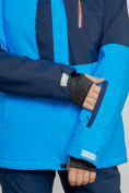 Оптом Горнолыжный костюм женский зимний синего цвета 03307S в Санкт-Петербурге, фото 10
