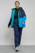 Оптом Горнолыжный костюм женский зимний синего цвета 03307S в Иркутске, фото 12