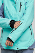 Оптом Горнолыжный костюм женский зимний бирюзового цвета 03310Br в Перми, фото 9