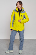 Оптом Горнолыжный костюм женский зимний желтого цвета 03310J в Перми, фото 9