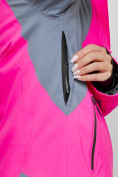 Оптом Горнолыжный костюм женский зимний розового цвета 03310R, фото 10