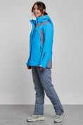 Оптом Горнолыжный костюм женский зимний синего цвета 03310S в Сочи, фото 2