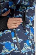 Оптом Горнолыжный костюм женский зимний темно-синего цвета 03320TS, фото 7