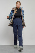 Оптом Горнолыжный костюм женский зимний темно-синего цвета 03320TS, фото 9