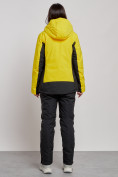 Оптом Горнолыжный костюм женский зимний желтого цвета 03327J в Перми, фото 4