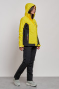 Оптом Горнолыжный костюм женский зимний желтого цвета 03327J в Сочи, фото 7