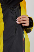 Оптом Горнолыжный костюм женский зимний желтого цвета 03327J в Сочи, фото 8