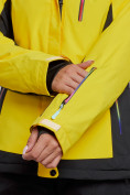 Оптом Горнолыжный костюм женский зимний желтого цвета 03327J в Воронеже, фото 9