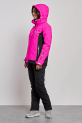 Оптом Горнолыжный костюм женский зимний розового цвета 03327R в Уфе, фото 2