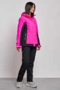 Оптом Горнолыжный костюм женский зимний розового цвета 03327R в Сочи, фото 6