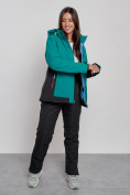 Оптом Горнолыжный костюм женский зимний темно-зеленого цвета 03327TZ, фото 11